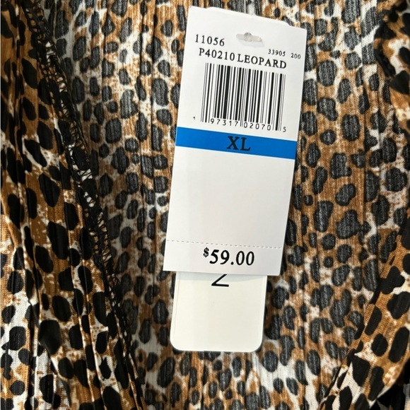 RIO & RIAN NWT Long Sleeve Leopard Print Blouse - Picture 6 of 7
